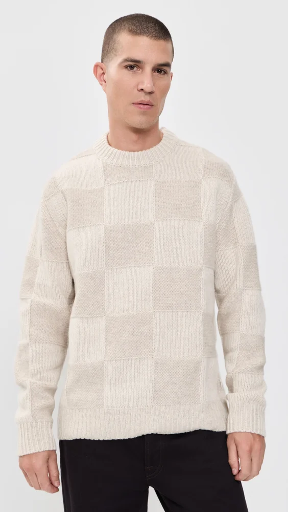 Check Knit Sweater