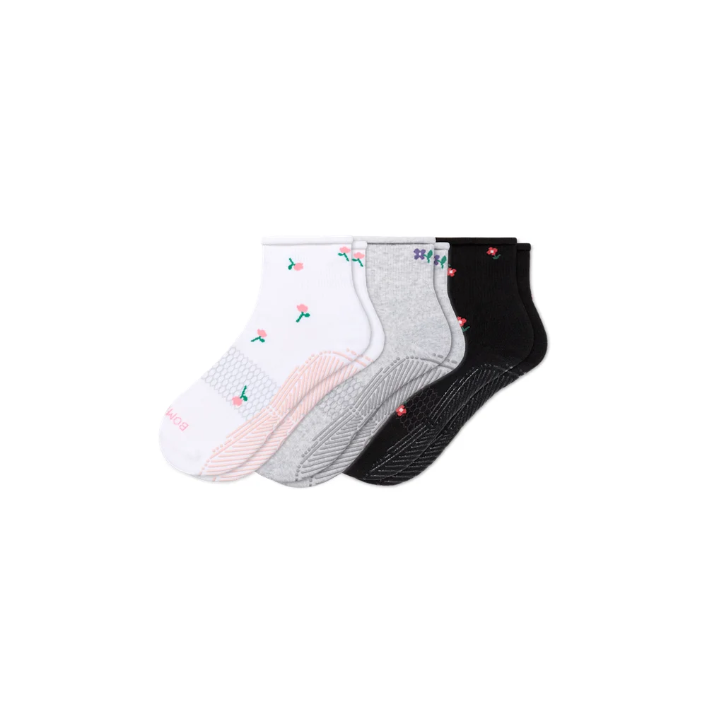 Studio Gripper Quarter Sock 3-Pack