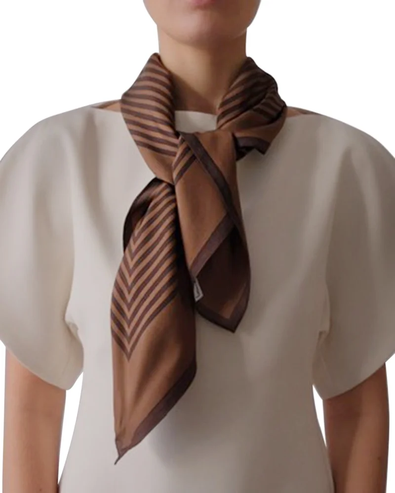 Striped Silk Scarf