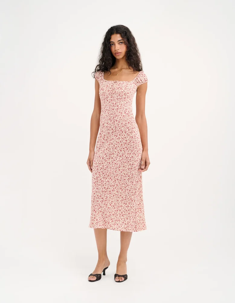 Callaway Midi Dress, Tea Rose Toile