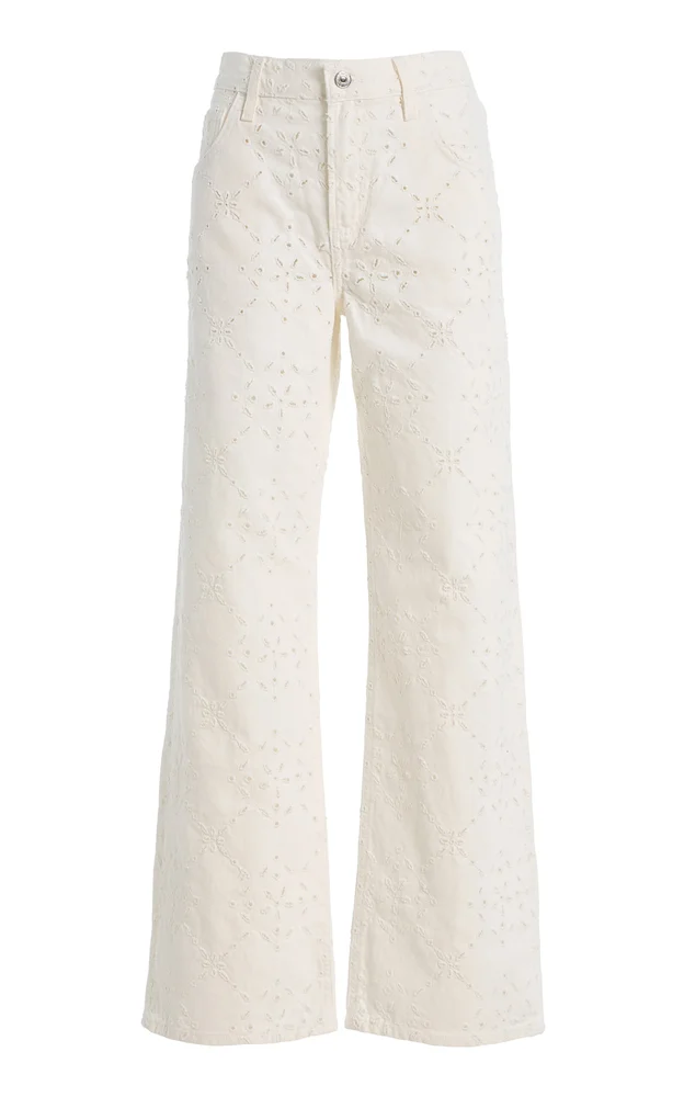 Lindz Rigid Mid-Rise Wide-Leg Jeans