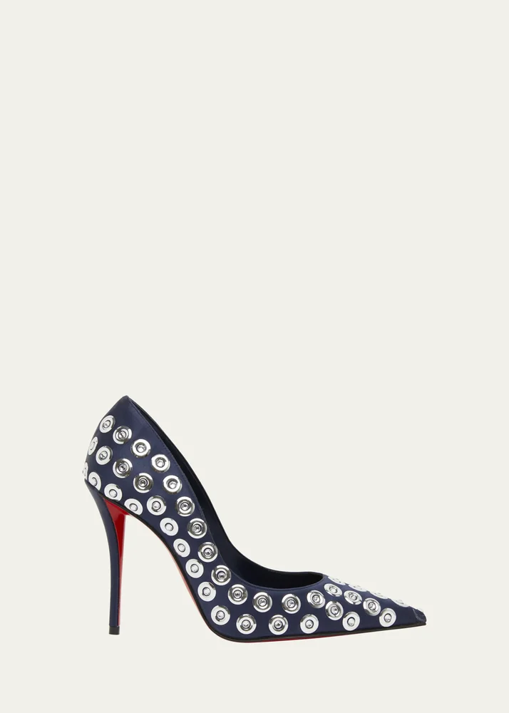 100mm Miss Z Silk Crystal Pumps