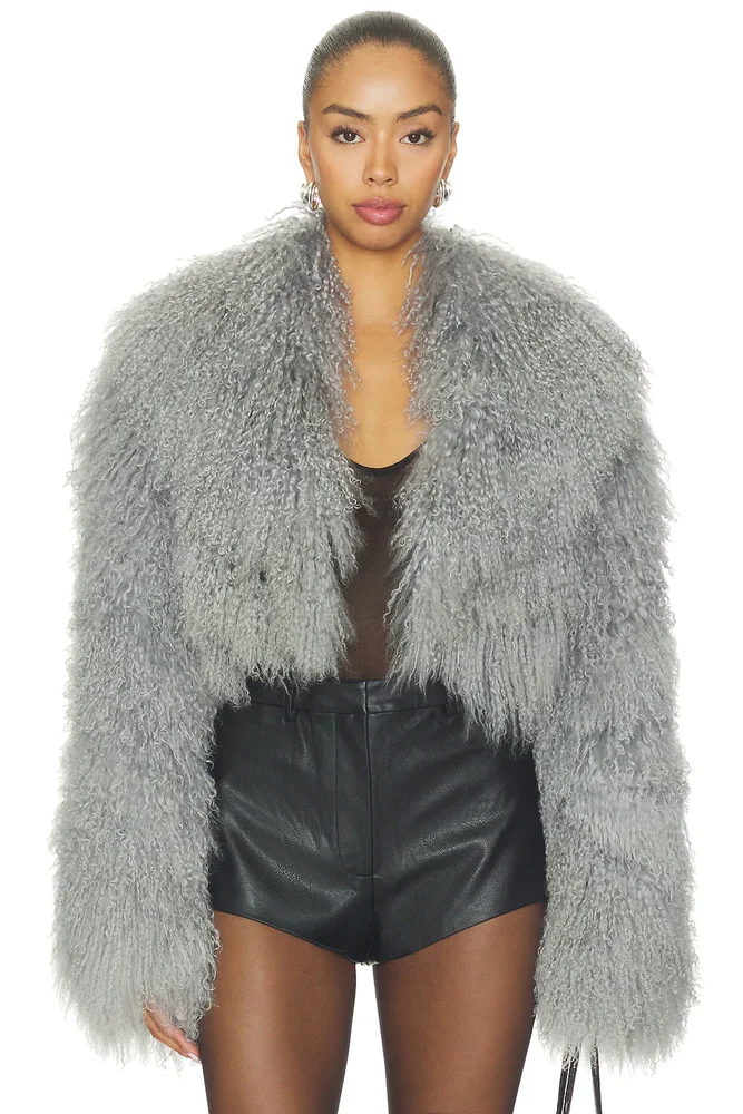 Celia Crop Fur Jacket