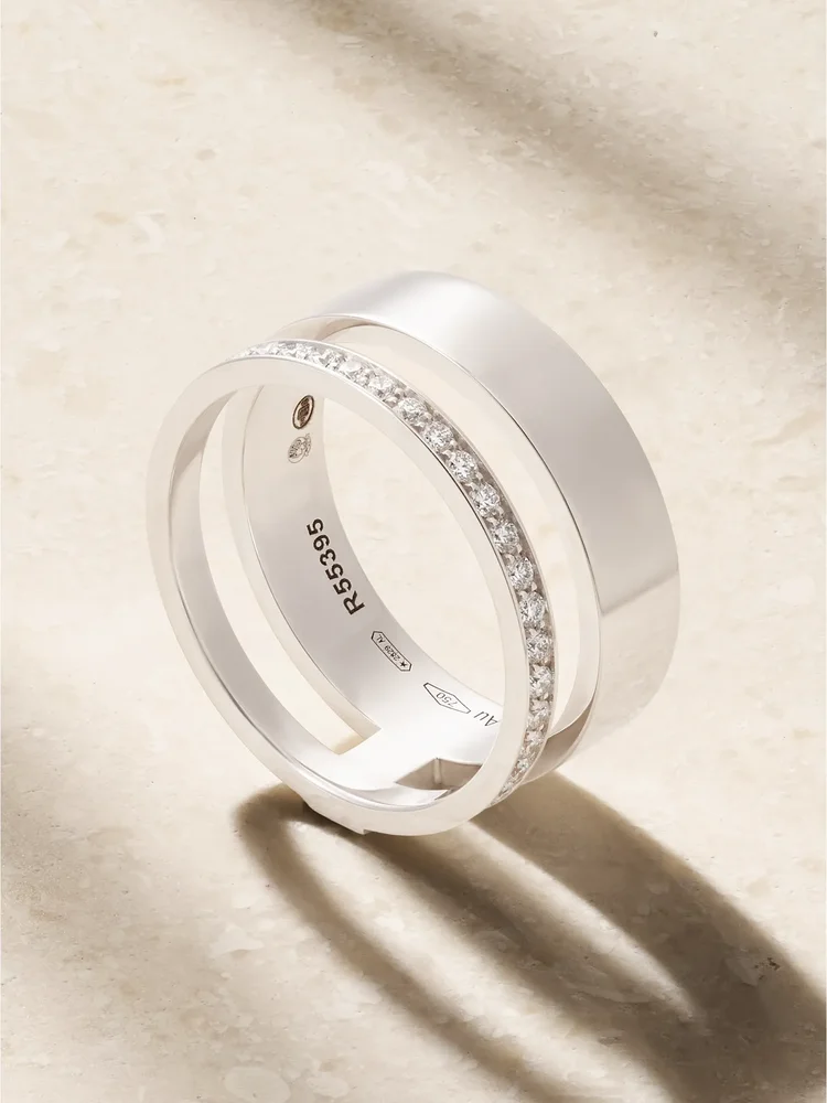 Berbere 18-karat white gold diamond ring