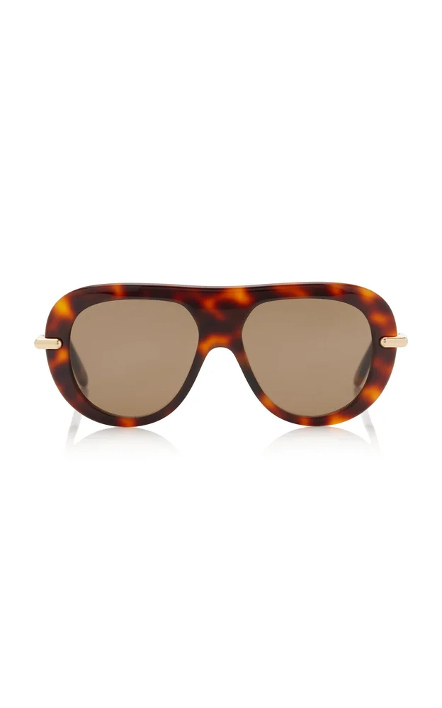 Aviator-Frame Acetate Sunglasses