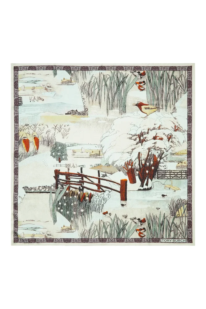 Forest Silk Square Scarf