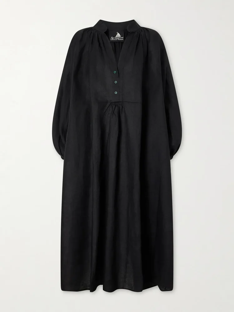 Black Sea linen maxi dress