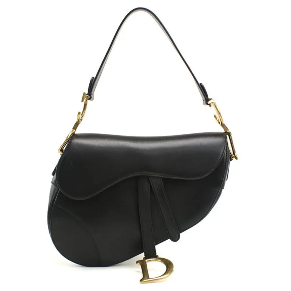 Dior Saddle Handbag Leather Medium, Black