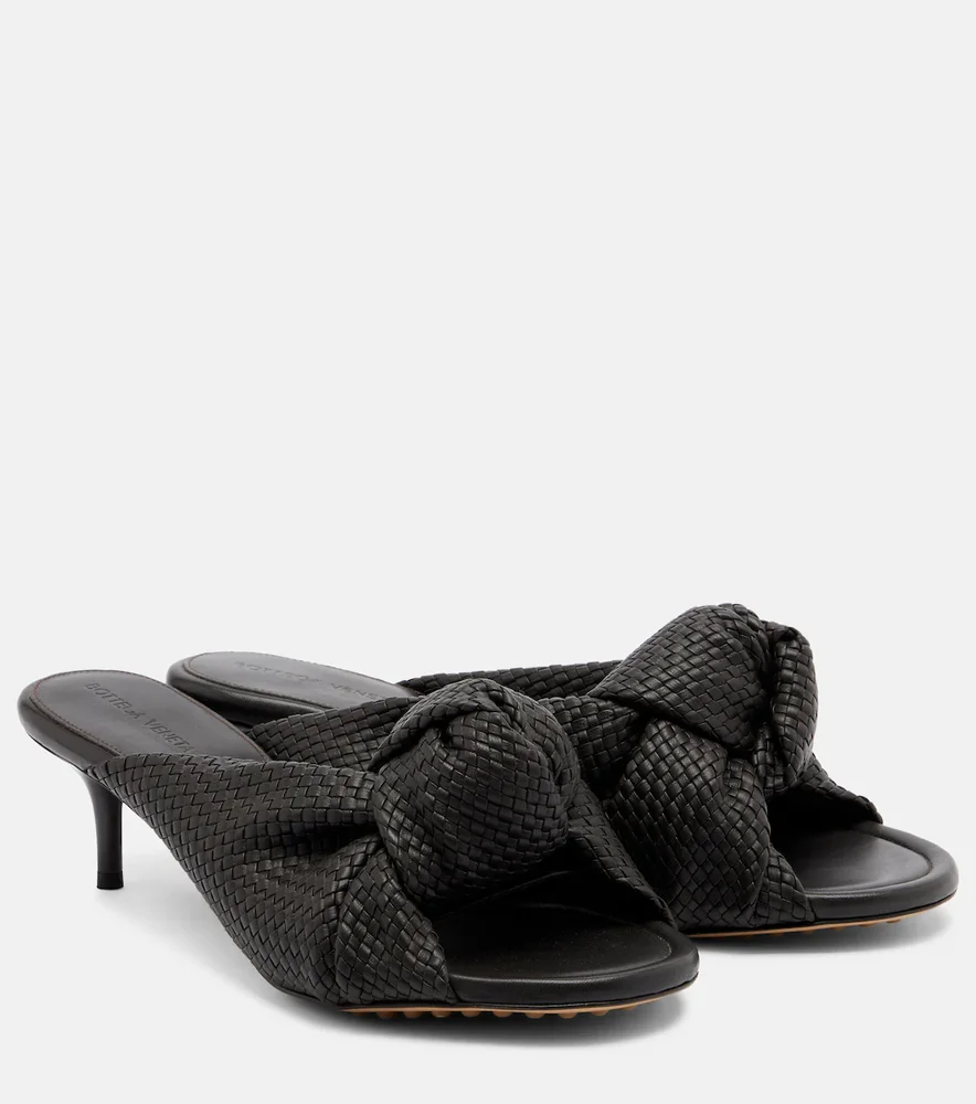 Cherry Intreccio leather sandals