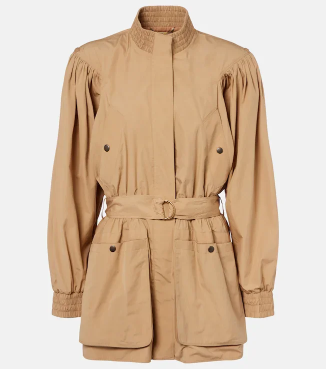 Cotton poplin trench coat