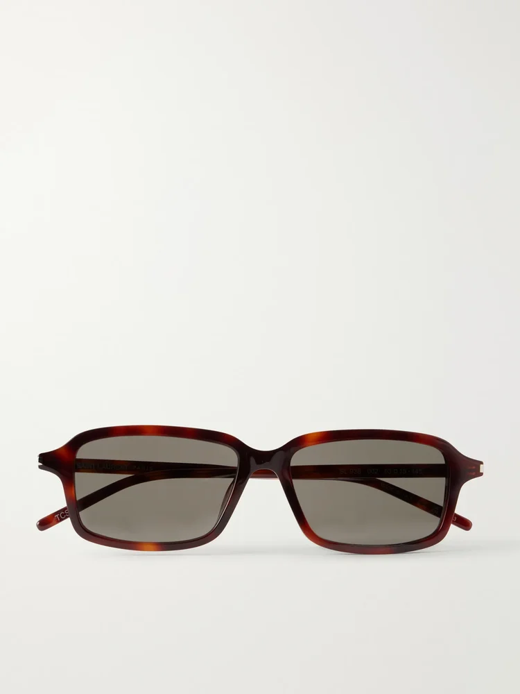 SL 938 square-frame recycled tortoiseshell acetate sunglasses