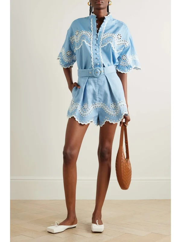ZIMMERMANN Junie broderie anglaise linen shirt