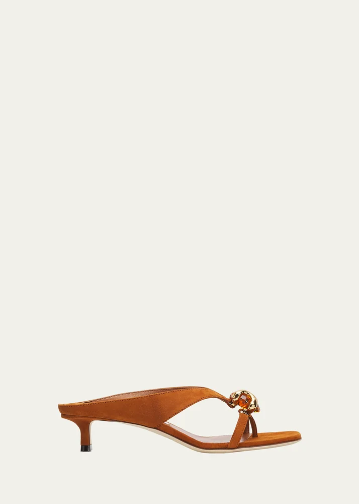 35mm Emeri Stone Suede Sandals