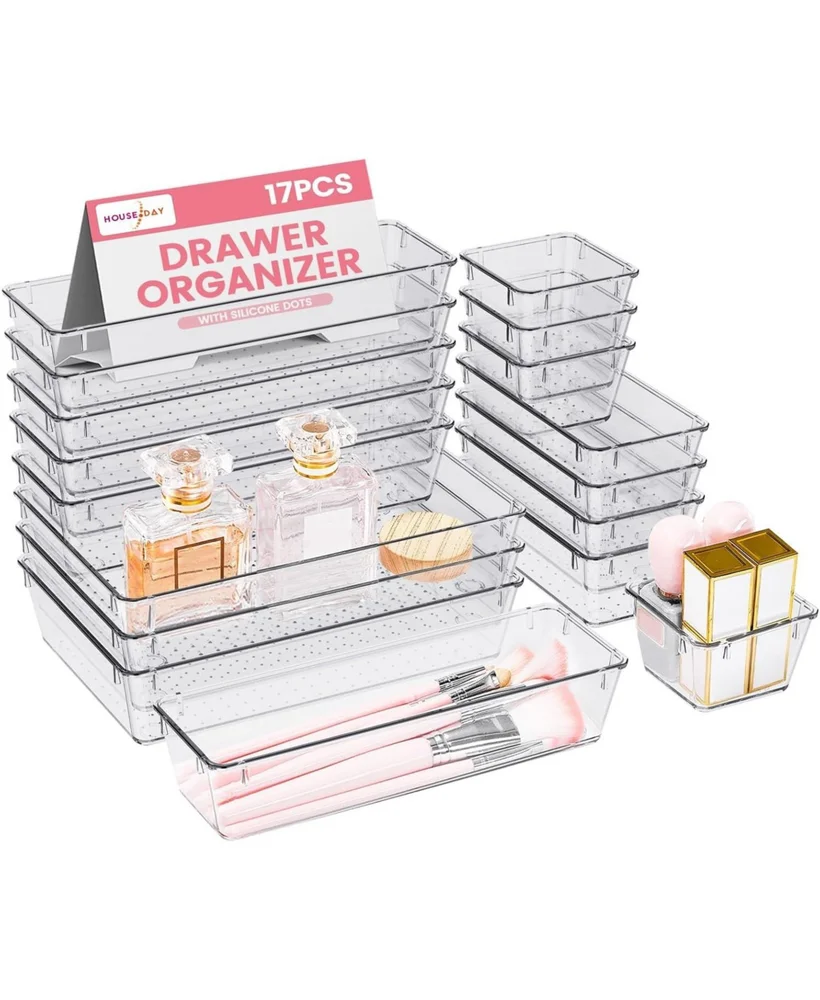 Clear Makeup Drawer Organizer Trays