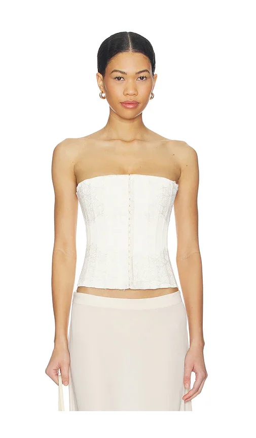 Lace Embellished Satin Corset
