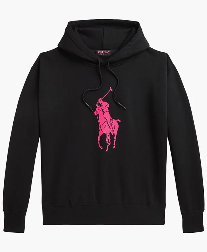 Women's Pink Pony Fleece Long-Sleeve Hoodie