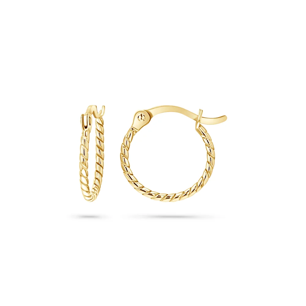 Dainty Twist Hoop Earrings