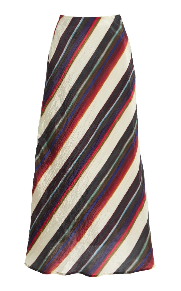 Morris Striped Midi Skirt