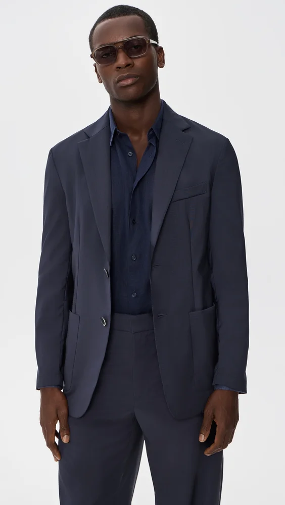 Borgo Tropical Wool Blazer (Navy)