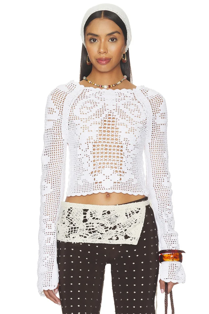 Talia Crochet Blouse