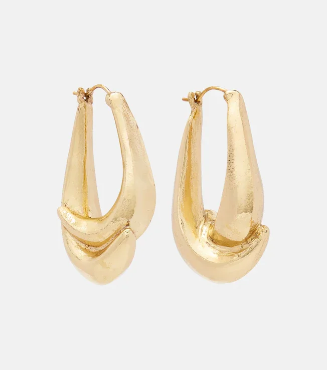 Atomic hoop earrings