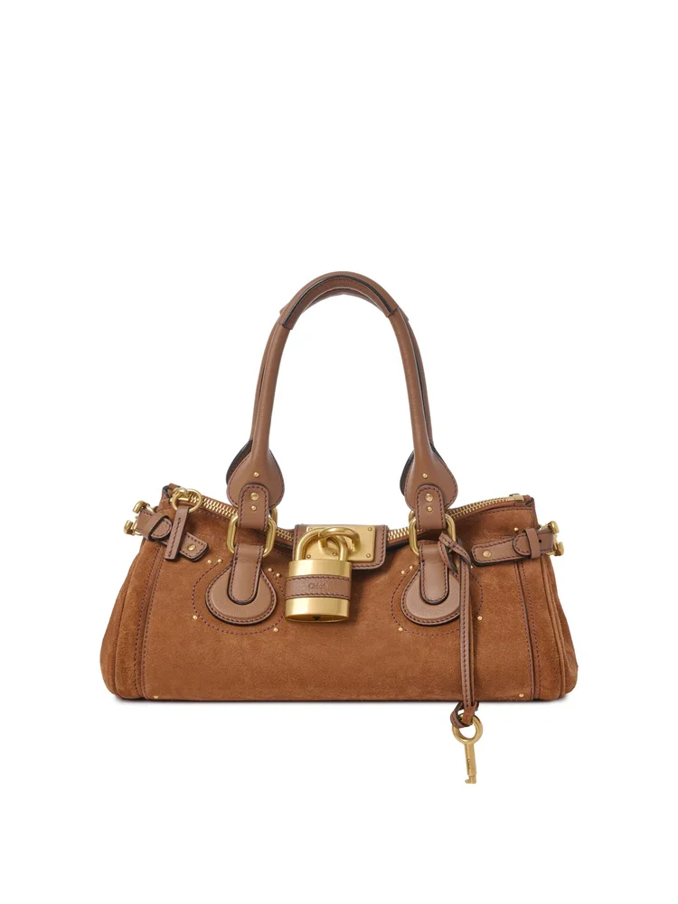 Paddington Bag in Suede Leather, Vintage Brown