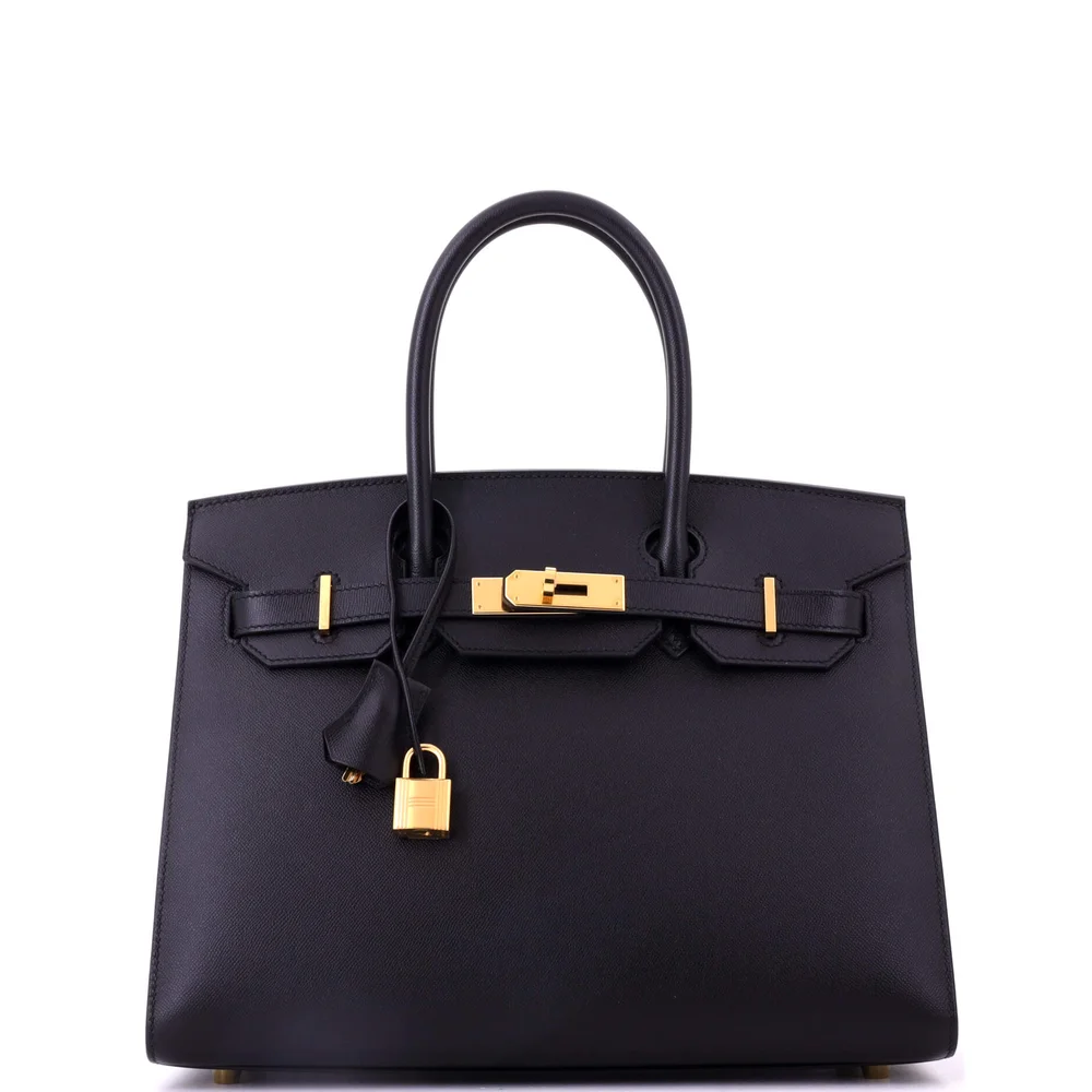Madame Birkin Sellier 30 in Noir