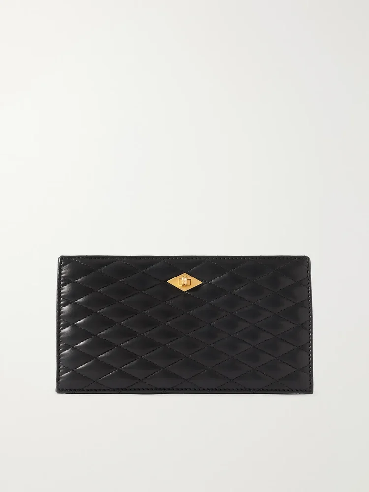 Ease quilted leather clutch