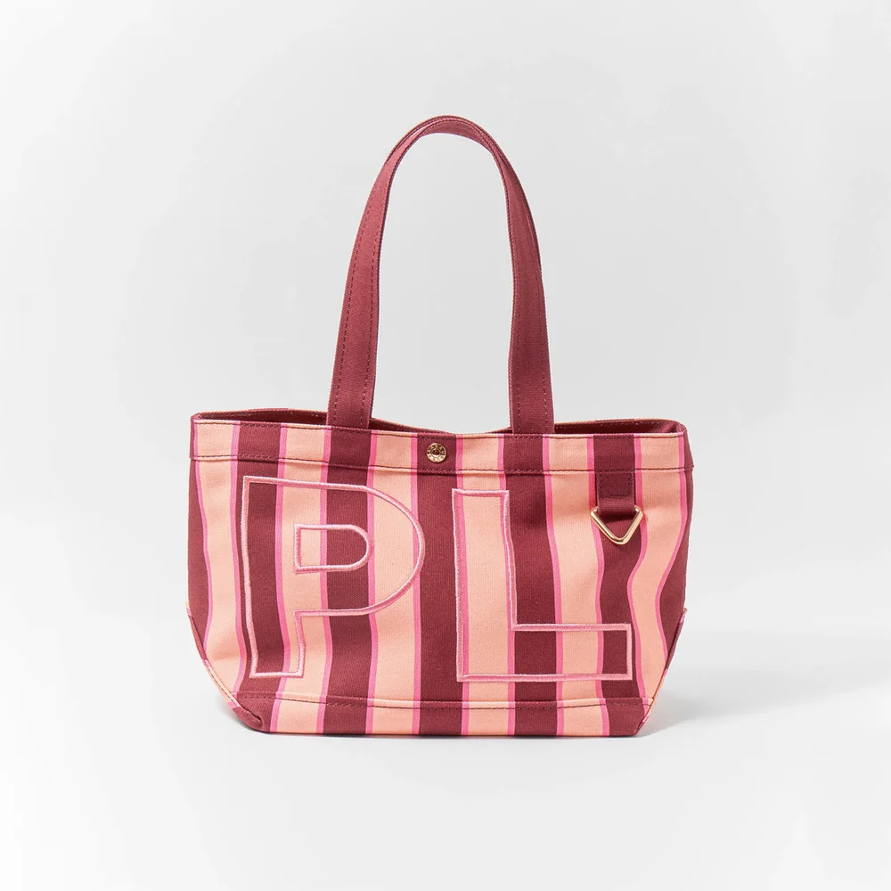 BaubleBar Striped Custom Alpha Tote - Currant