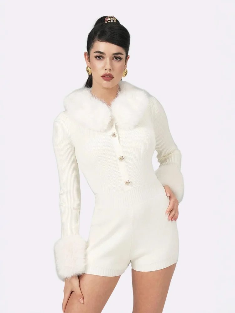 Natalia Fur Jumpsuit (Final Sale)