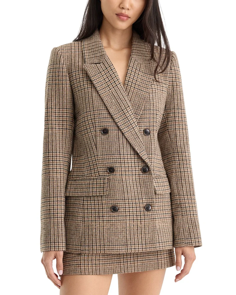 The Double Breasted Plaid Blazer