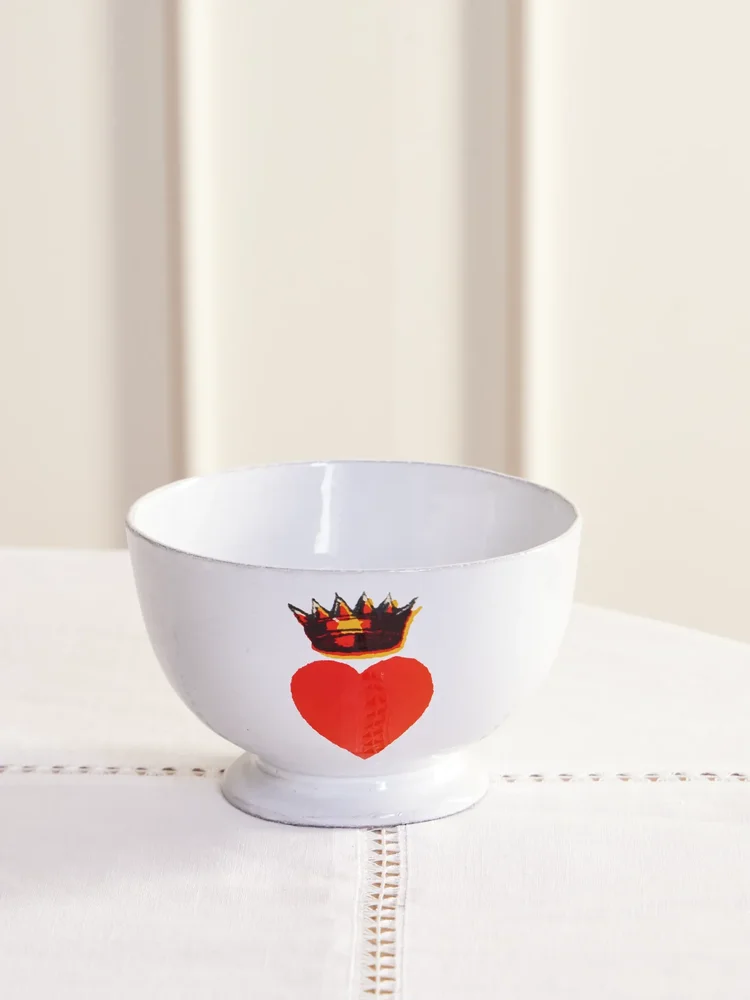 + John Derian Crowned Heart ceramic bowl