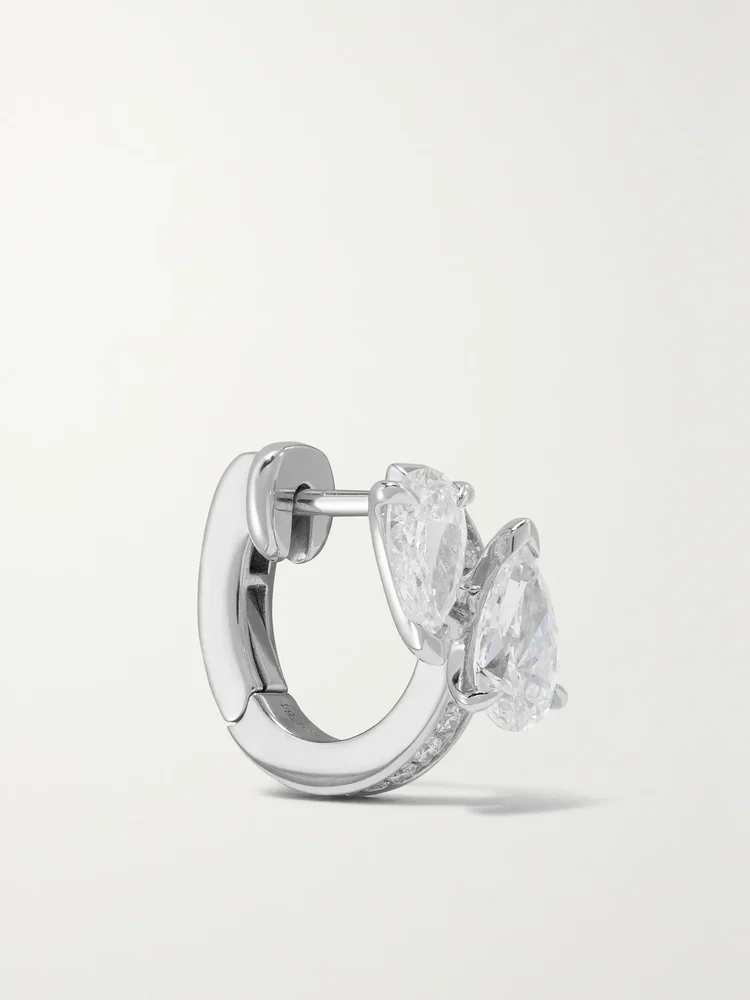 Serti Sur Vide 14-karat white gold diamond single earring