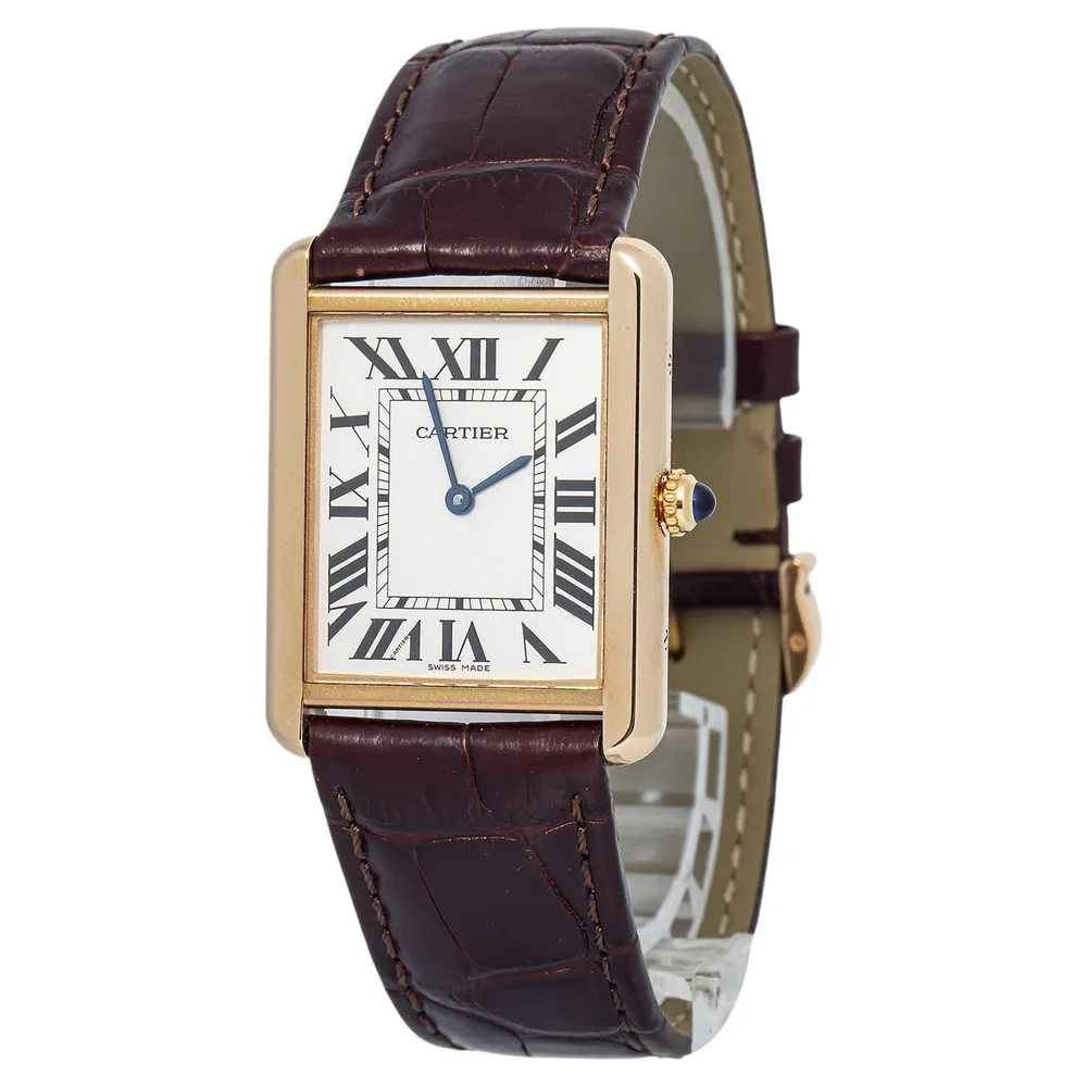 Pre-Owned Tank Solo W5200025 18K Rose Gold Quartz