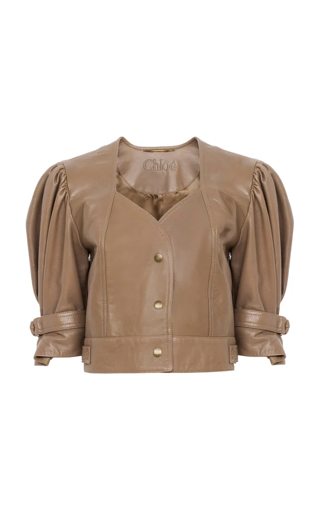 Cropped Leather Jacket