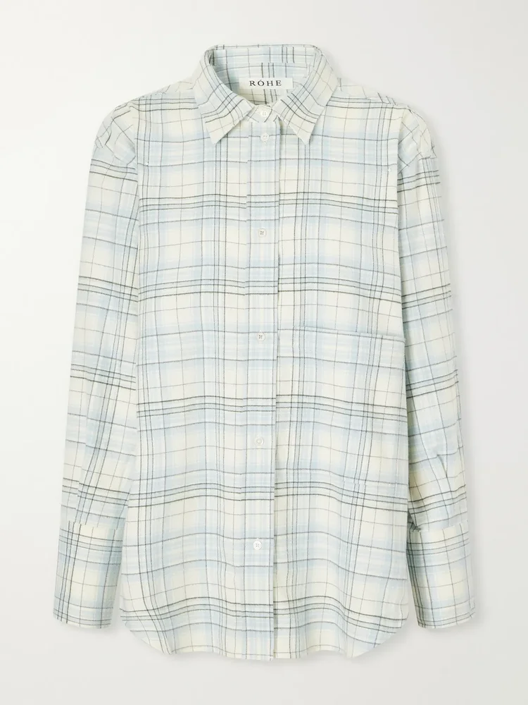 Checked cotton-flannel shirt