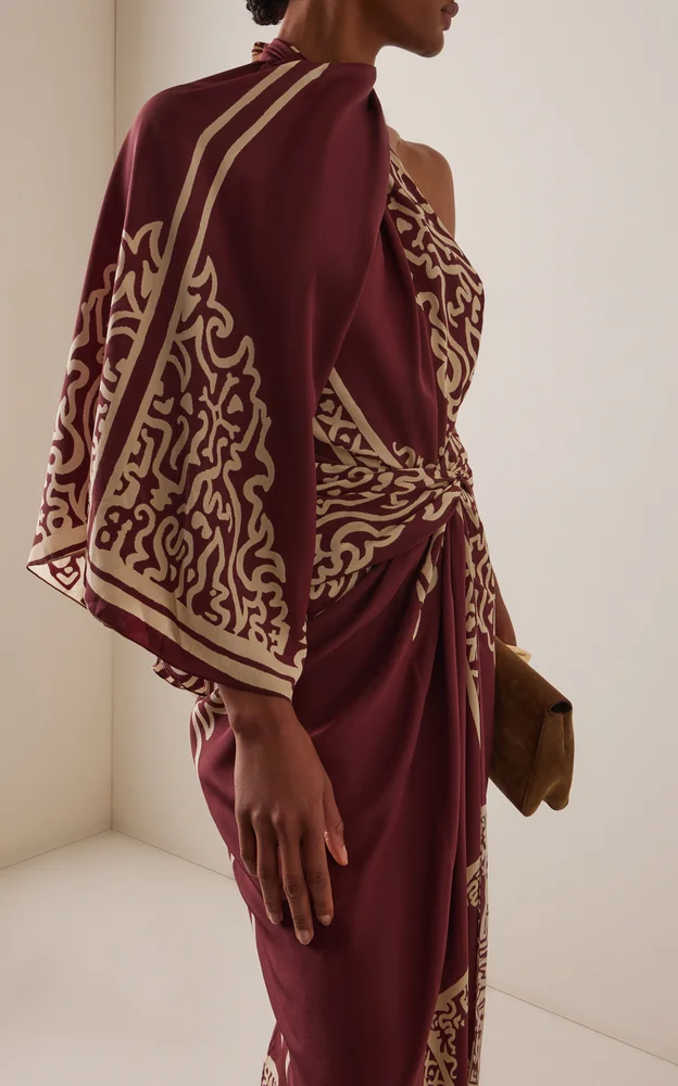 Frontier Poem Draped Silk Top