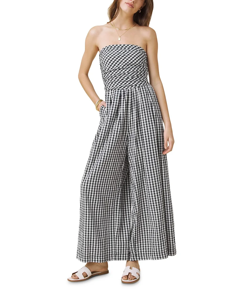 Gigi Gingham Strapless Jumpsuit