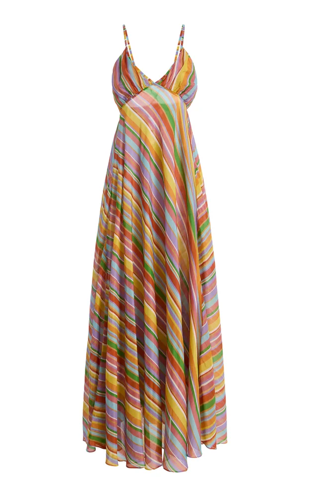 Exclusive La Isla Aisha Cotton-Silk Maxi Dress