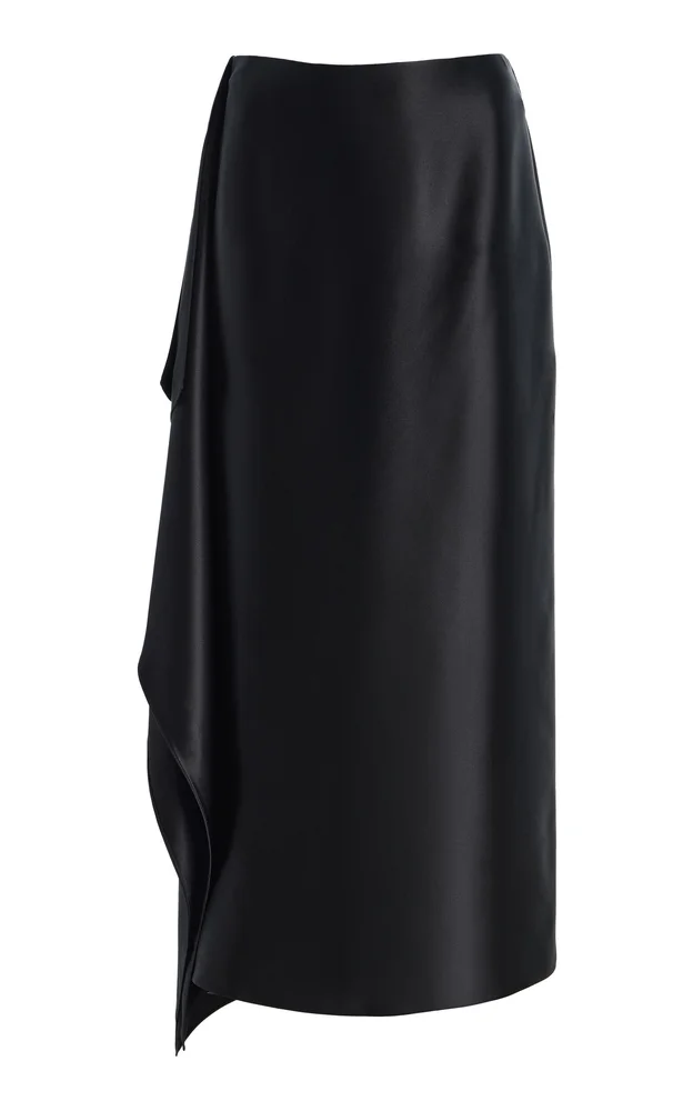 Athalia Silk Satin Maxi Skirt