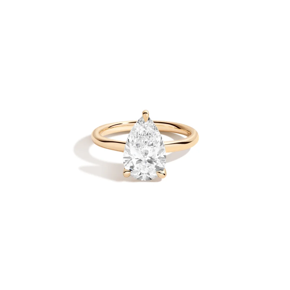 3ct Pear Lab Grown Diamond Solitaire Ring