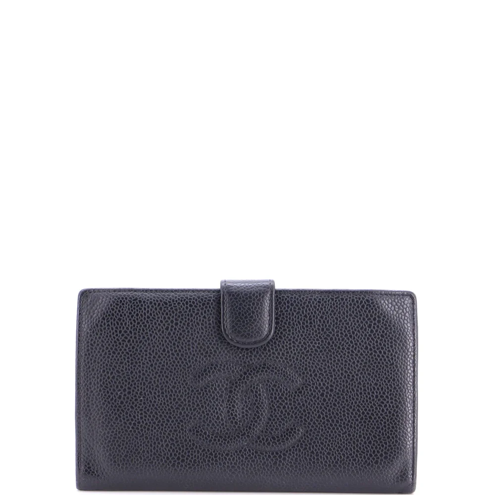 Timeless CC French Wallet Caviar Long
