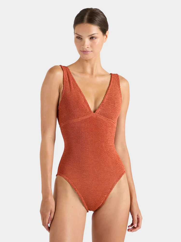 hunzag.com Angel Swim Metallic Terracotta