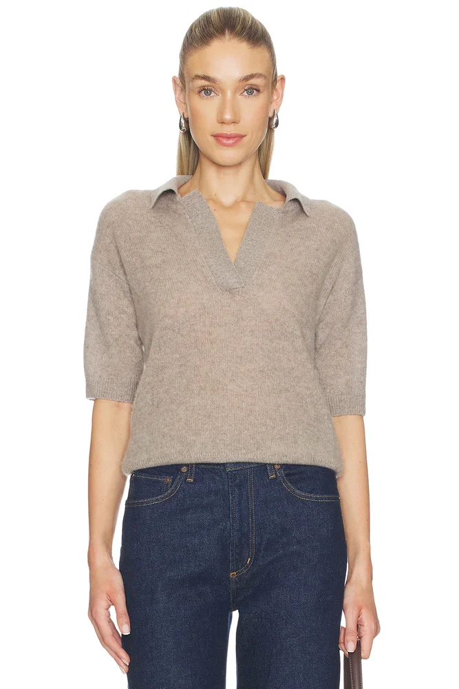Cloud Cashmere Short Sleeve Polo
