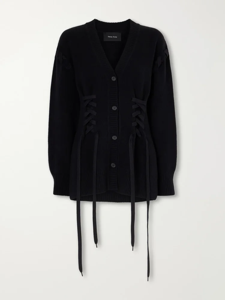 Sculpted Corset merino wool cardigan