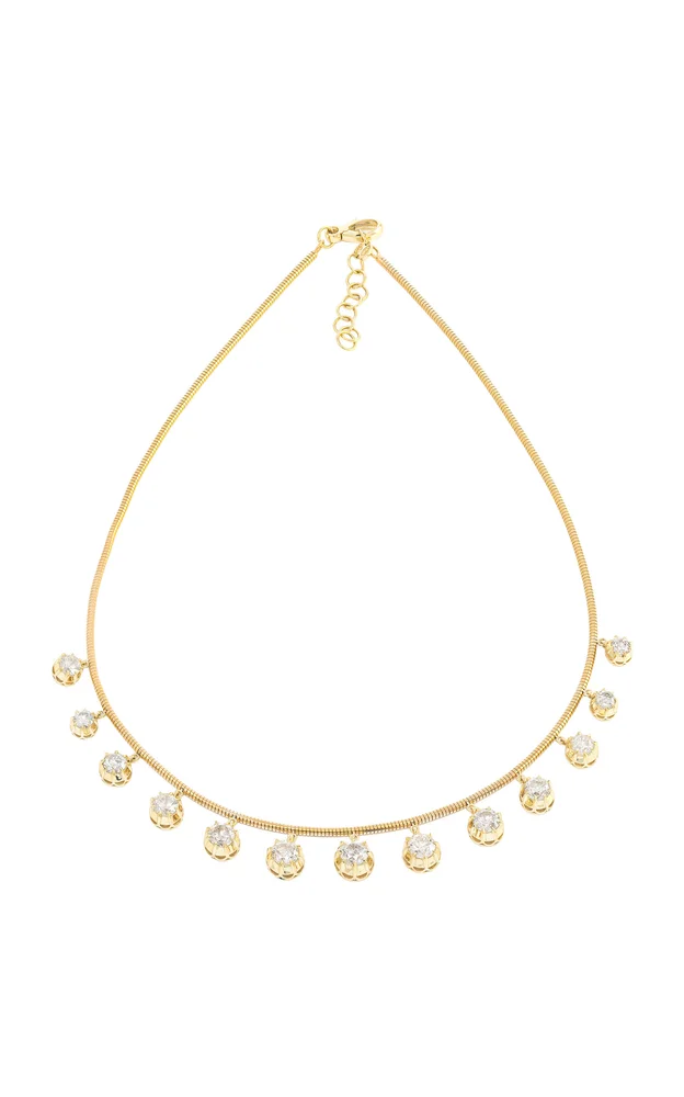 18K Yellow Gold Diamond Necklace