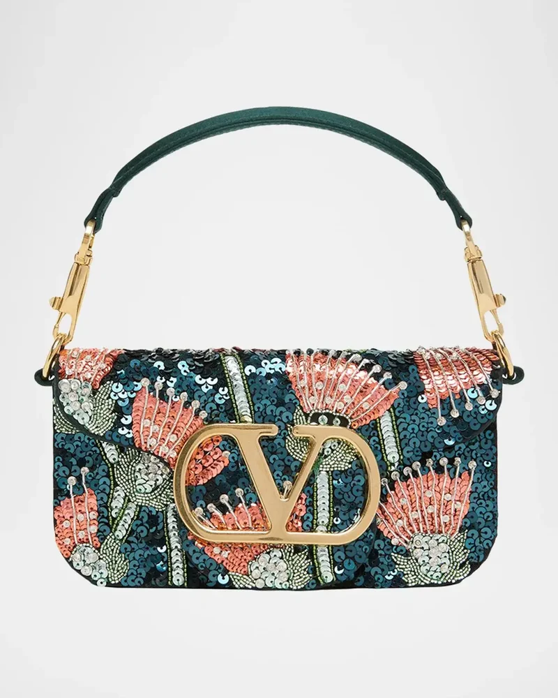 Loco Floral Sequin Clutch Bag