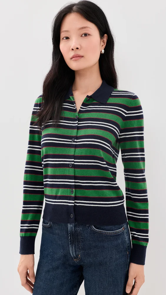 Lyvia Long Sleeve Merino Polo Cardigan