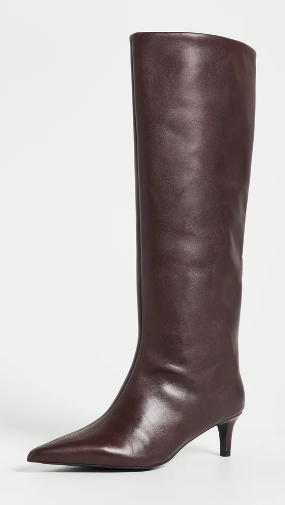Kiki Kitten Heel Leather Boots