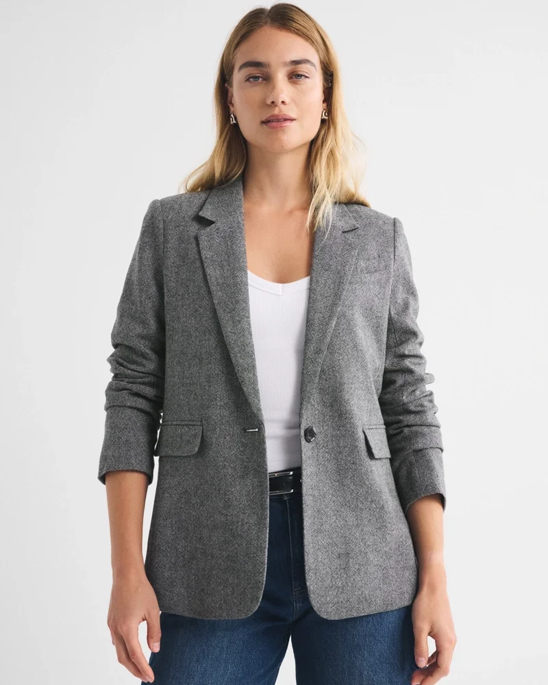 Classic Wool-Blend Blazer